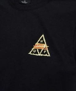 Cheapest ???? HUF BLANKA TRIPLE TRIANGLE SHORT SLEEVE TEE ???? -The Hundreds Shop BLANKA TT S S TEE BLACK TS01554 BLACK 03 800x