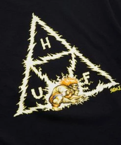 Cheapest ???? HUF BLANKA TRIPLE TRIANGLE SHORT SLEEVE TEE ???? -The Hundreds Shop BLANKA TT S S TEE BLACK TS01554 BLACK 04 800x