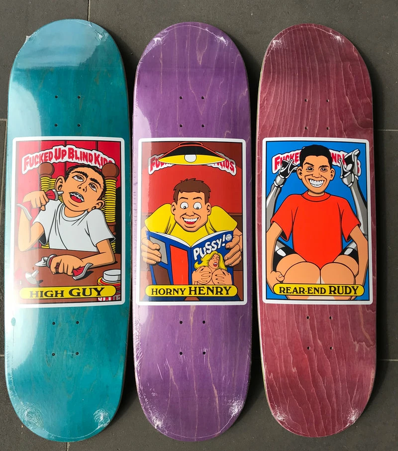 Coupon ???? Globe BLD FUBK Skate Boards Decks Set Of 3 Size All 9.0 ❤️
