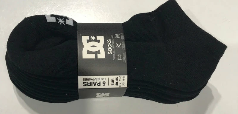 Buy ✔️ DC ???? Shoes DC ???? Socks Ankle 5 Pair Pack Black EDYAA03152 ????