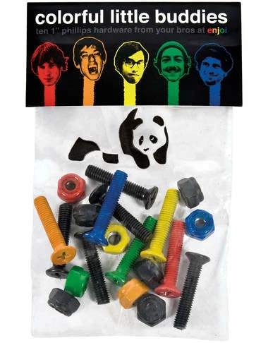 Best Sale ???? Enjoi Skateboards Enjoi Colourful Little Buddies 1" Allen Bolts ???? 3 Best Sale ???? Enjoi Skateboards Enjoi Colourful Little Buddies 1" Allen Bolts ????