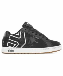 Hot Sale ???? Famous Rock Shop Etnies Fader Black Skulls ????