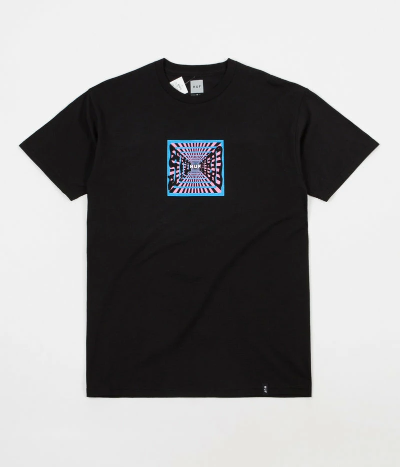 Best Pirce ???? HUF Stoned Box Logo Tee Black TS00317 ???? 3 Best Pirce ???? HUF Stoned Box Logo Tee Black TS00317 ????