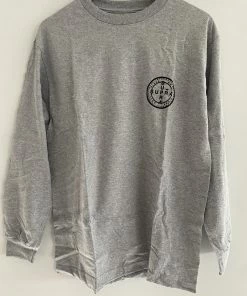 Best Sale ???? SUPRA CROSS SEAL LONG SLEEVE TEE GREY HEATHER 103783-034 ????