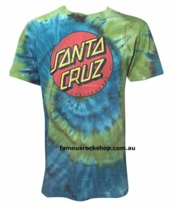 Cheapest ⌛ Santa Cruz Vintage Dot Tie Dye Tee Grunge ⌛