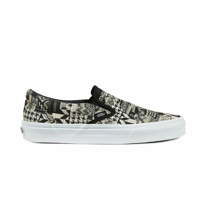 Flash Sale ???? Vans Classic Slip On Italian Weave White Black ⭐