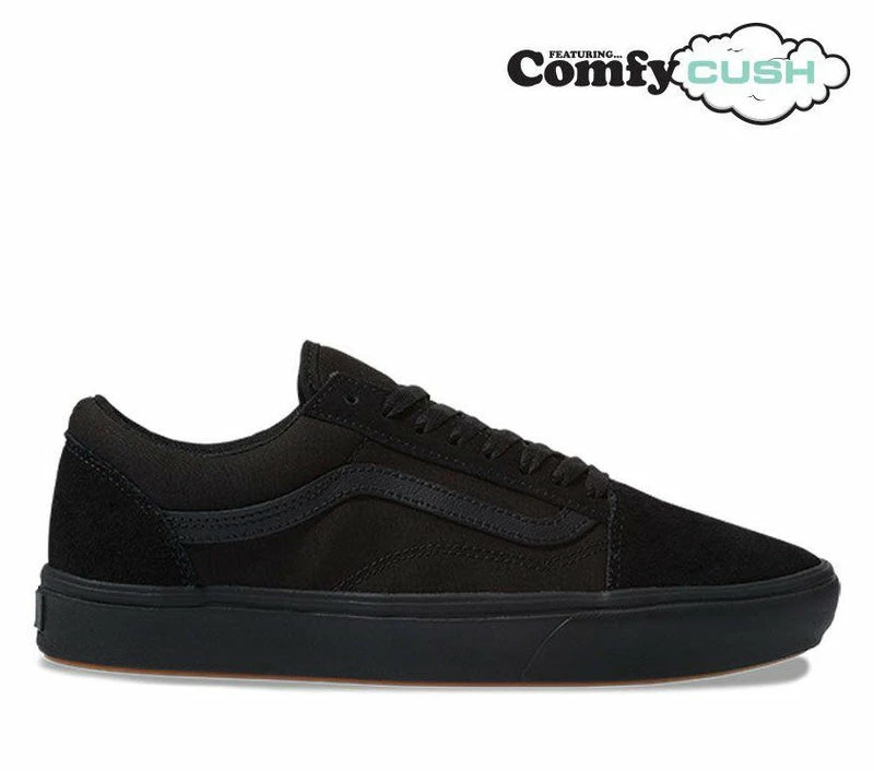 Deals ???? Vans Comfycush Old Skool Black/Black VN0A3WMAVND ⌛