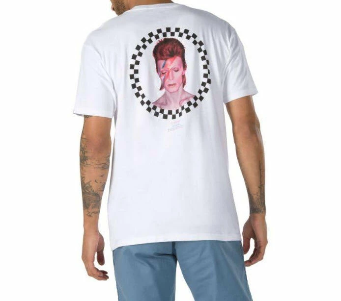 Best deal ???? Vans X David Bowie Aladdin Sane Short Sleeve T-Shirt VNA3WCOWHT ⌛