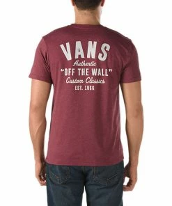 Cheapest ???? Vans Custom Classic Tee Burgundy ????