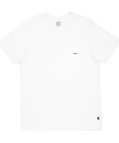 Cheapest ❤️ Huf Box Logo Pocket Tee White ???? -The Hundreds Shop huf box logo pocket tee 2 800x