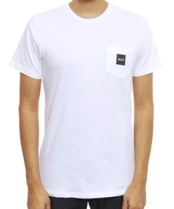 Cheapest ❤️ Huf Box Logo Pocket Tee White ????