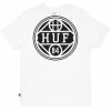 Discount ???? Huf Shield Tee White ⌛ -The Hundreds Shop huf shield tee white 800x