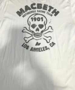 Brand new ???? Macbeth Los Angeles Motorcycle Racing Grey Men's Tee ????