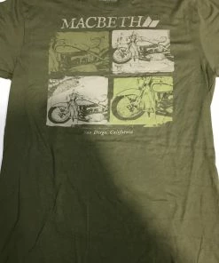 New ???? Macbeth San Diego Motorbikes Green Men's Tee ❤️