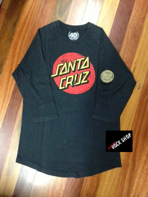 Budget ???? Santa Cruz Raglan Acid Wash Off Black ???? 3 Budget ???? Santa Cruz Raglan Acid Wash Off Black ????