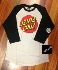 Outlet ???? Santa Cruz Raglan Acid Wash Off White ❤️
