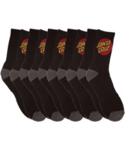 Promo ✨ Santa Cruz ???? Socks 5 Pair Pack Black & Grey ????