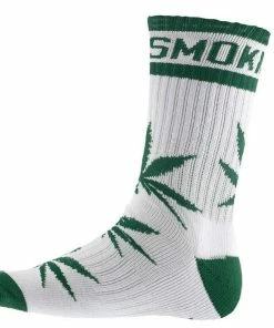New ???? DGK 'Stay Smokin' Crew ???? Socks Single Pair - White/Green ????