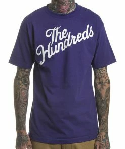 Outlet ???? The Hundreds Forever Slant PurpleT-Shirt ????