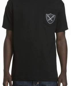 Outlet ???? The Hundreds Pirate Black Pocket Tee ⭐